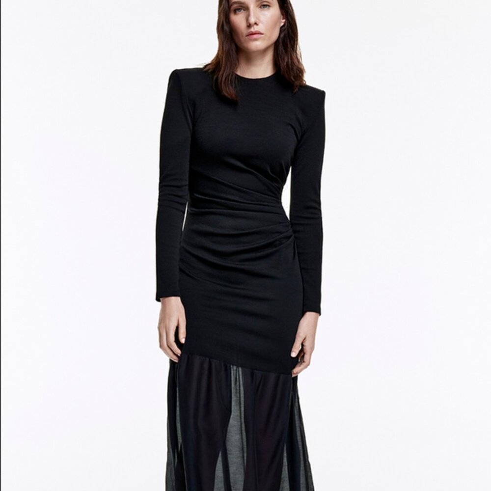 NWT Smythe black dress L/S  sz S